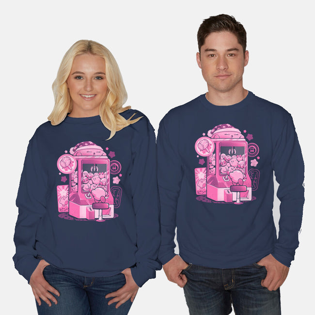 Pink Claw Machine-Unisex-Crew Neck-Sweatshirt-eduely