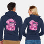 Pink Claw Machine-Unisex-Zip-Up-Sweatshirt-eduely