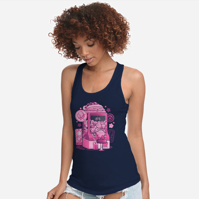 Pink Claw Machine-Womens-Racerback-Tank-eduely