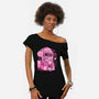 Pink Claw Machine-Womens-Off Shoulder-Tee-eduely