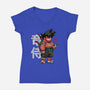 Samurai Dragon-Womens-V-Neck-Tee-Bruno Mota