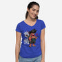 Samurai Dragon-Womens-V-Neck-Tee-Bruno Mota