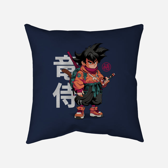 Samurai Dragon-None-Removable Cover-Throw Pillow-Bruno Mota