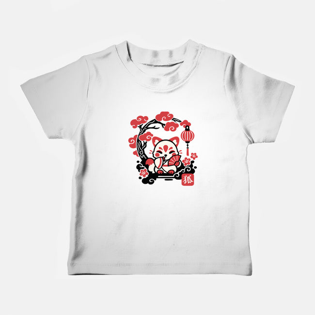 Kokeshi Kitsune-Baby-Basic-Tee-NemiMakeit