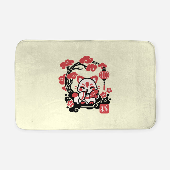 Kokeshi Kitsune-None-Memory Foam-Bath Mat-NemiMakeit