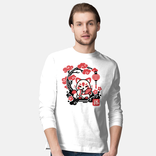 Kokeshi Kitsune-Mens-Long Sleeved-Tee-NemiMakeit