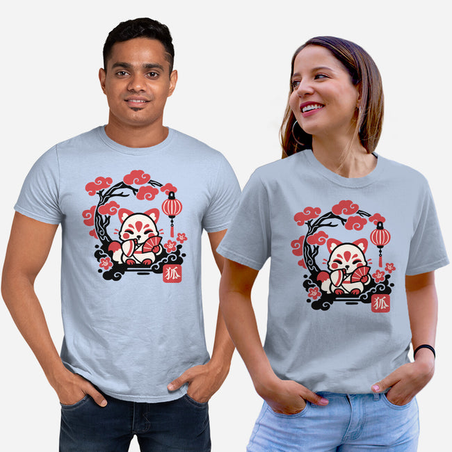 Kokeshi Kitsune-Unisex-Basic-Tee-NemiMakeit