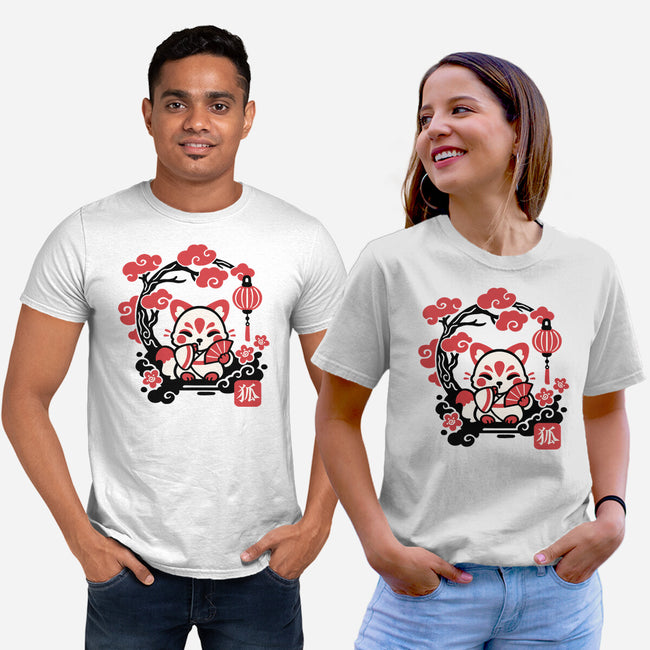 Kokeshi Kitsune-Unisex-Basic-Tee-NemiMakeit