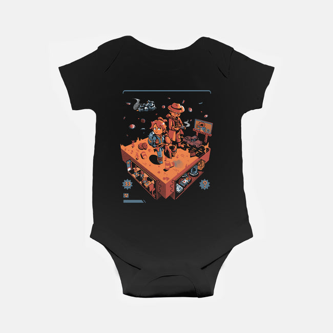 Isometric Fallout Wasteland-Baby-Basic-Onesie-Heyra Vieira