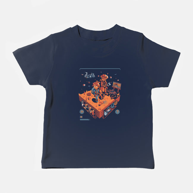 Isometric Fallout Wasteland-Baby-Basic-Tee-Heyra Vieira