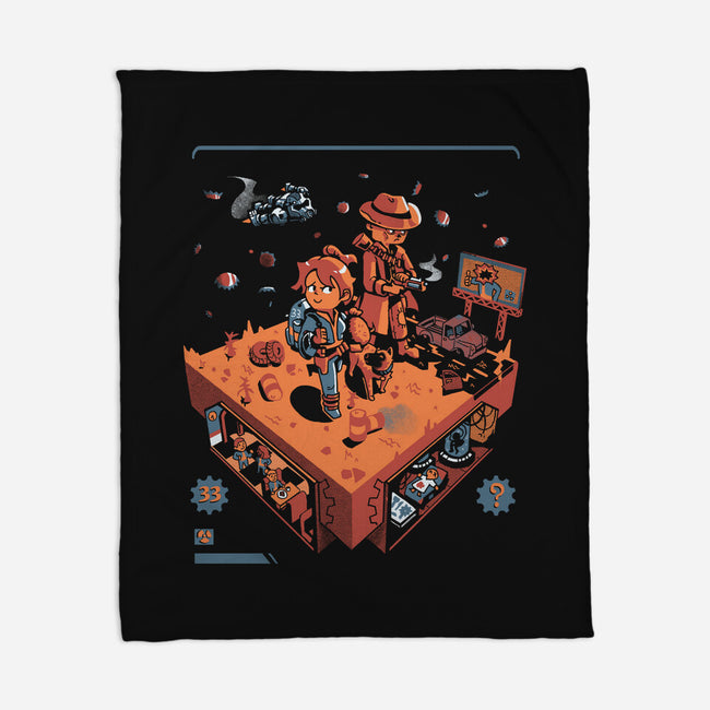 Isometric Fallout Wasteland-None-Fleece-Blanket-Heyra Vieira