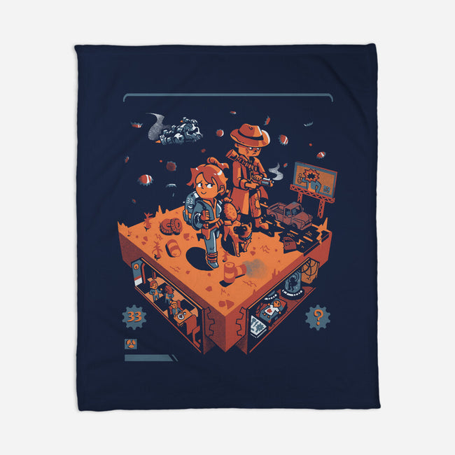 Isometric Fallout Wasteland-None-Fleece-Blanket-Heyra Vieira