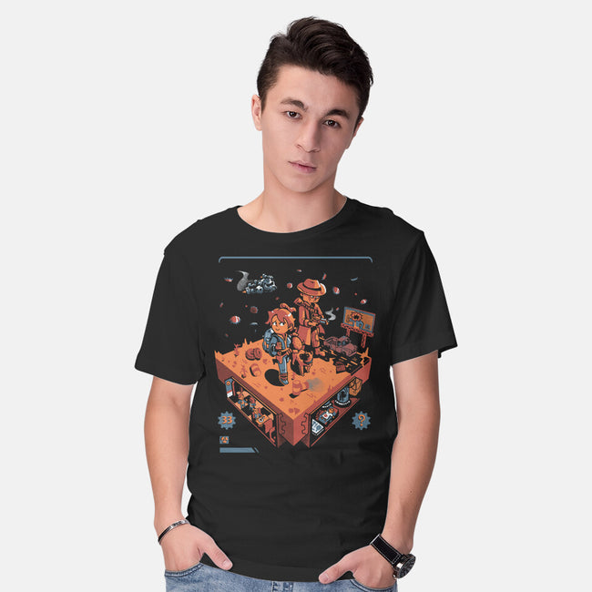 Isometric Fallout Wasteland-Mens-Basic-Tee-Heyra Vieira