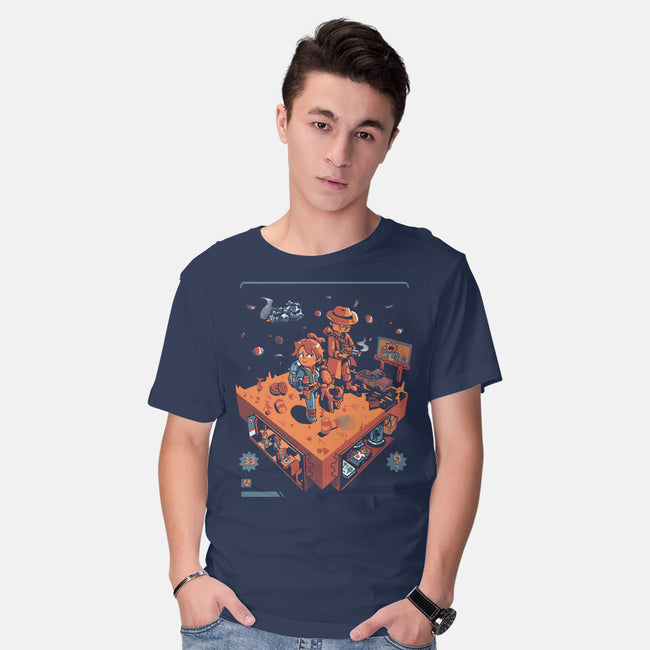 Isometric Fallout Wasteland-Mens-Basic-Tee-Heyra Vieira