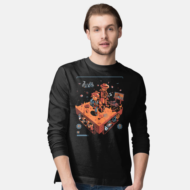 Isometric Fallout Wasteland-Mens-Long Sleeved-Tee-Heyra Vieira