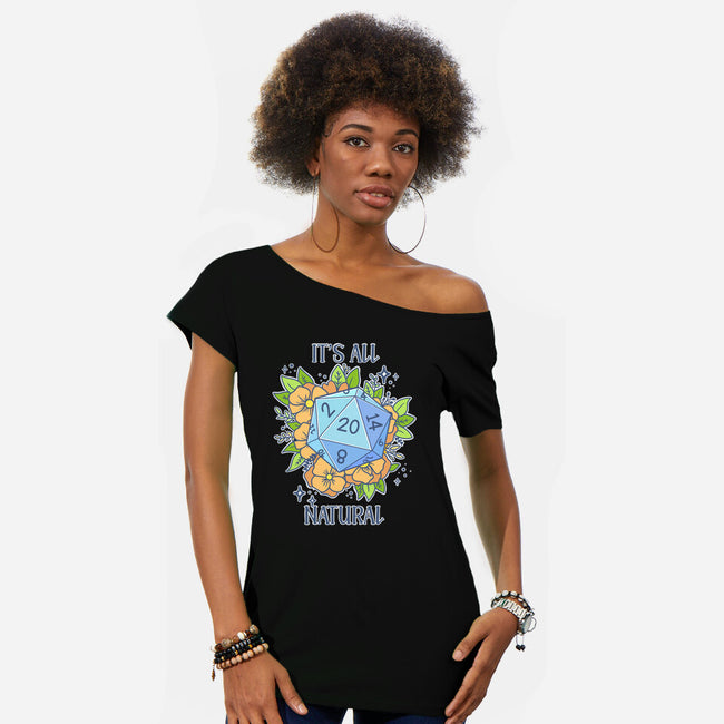 All Natural-Womens-Off Shoulder-Tee-maruart