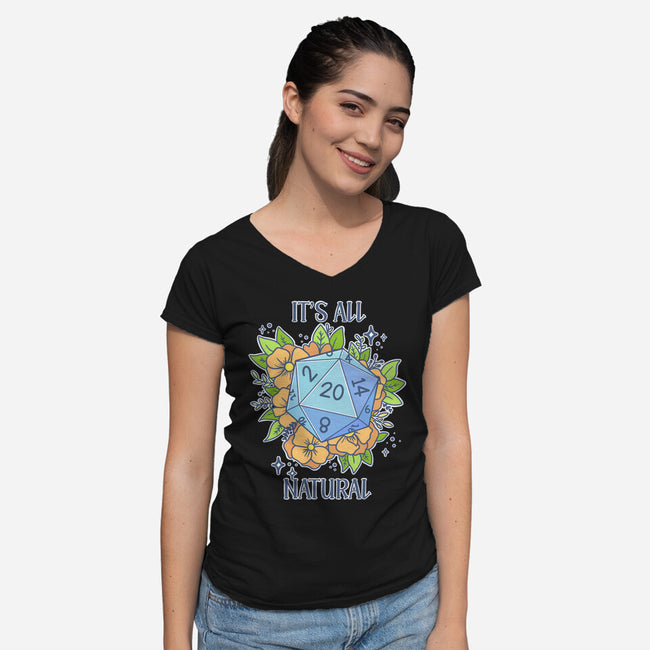 All Natural-Womens-V-Neck-Tee-maruart