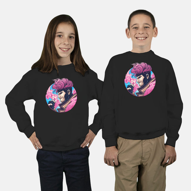 Master Of Cards-Youth-Crew Neck-Sweatshirt-glitchygorilla