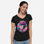 Master Of Cards-Womens-V-Neck-Tee-glitchygorilla