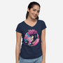 Master Of Cards-Womens-V-Neck-Tee-glitchygorilla