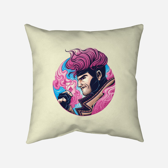 Master Of Cards-None-Removable Cover-Throw Pillow-glitchygorilla