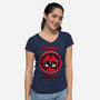 The Deadpool Destroy The MCU-Womens-V-Neck-Tee-Samuel