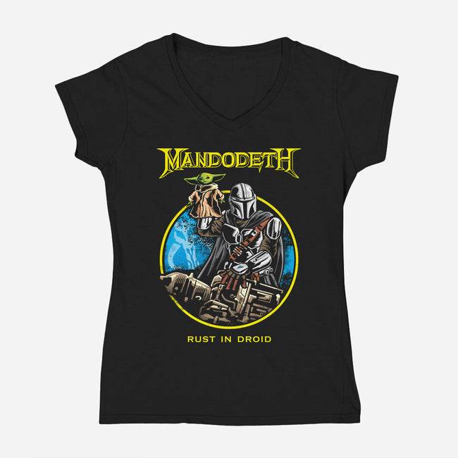 Mandodeth-Womens-V-Neck-Tee-arace