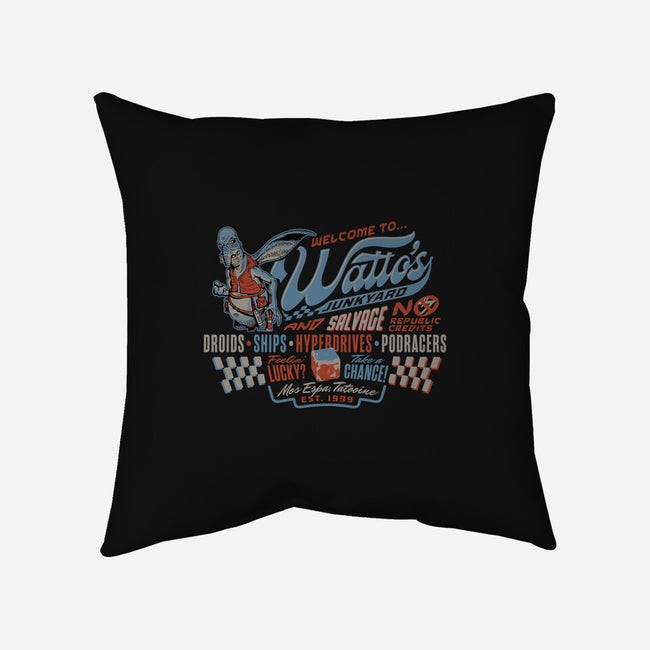 Watto's Junkyard-None-Removable Cover-Throw Pillow-Wheels