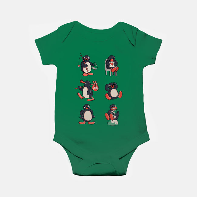 Penguin Moods-Baby-Basic-Onesie-Arigatees