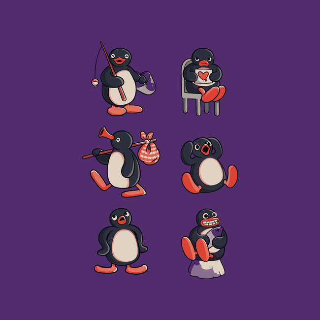 Penguin Moods-None-Stretched-Canvas-Arigatees