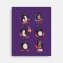 Penguin Moods-None-Stretched-Canvas-Arigatees