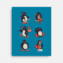 Penguin Moods-None-Stretched-Canvas-Arigatees