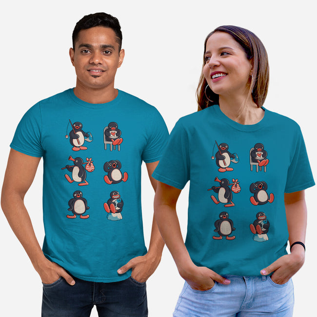 Penguin Moods-Unisex-Basic-Tee-Arigatees