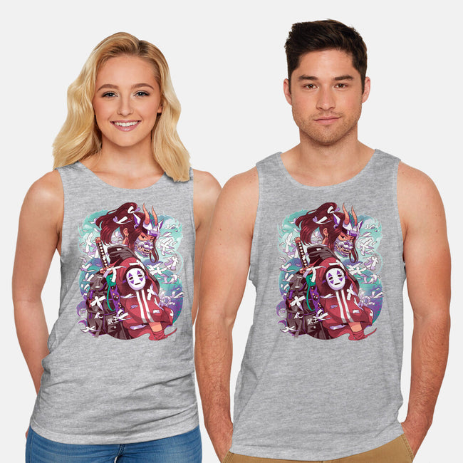 White Dragon Samurai-Unisex-Basic-Tank-Bruno Mota