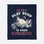 Play Dead-None-Fleece-Blanket-koalastudio