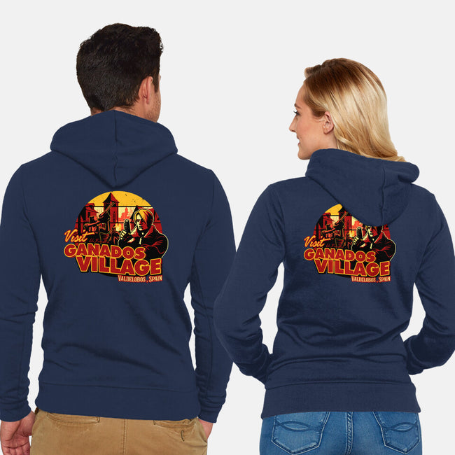 Ganados Village-Unisex-Zip-Up-Sweatshirt-daobiwan