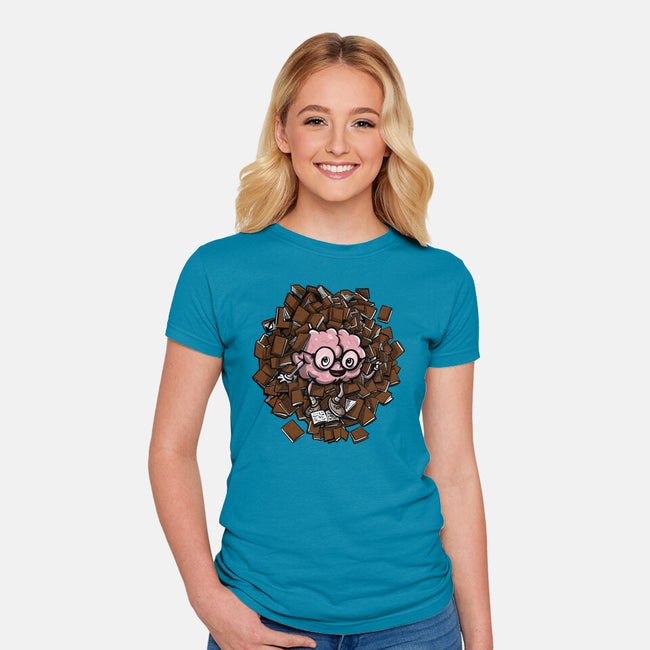 Librarian Beauty-Womens-Fitted-Tee-zascanauta