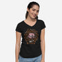 Librarian Beauty-Womens-V-Neck-Tee-zascanauta