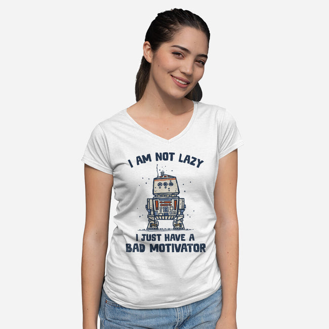 I Have A Bad Motivator-Womens-V-Neck-Tee-kg07