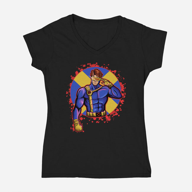 The X Leader-Womens-V-Neck-Tee-nickzzarto