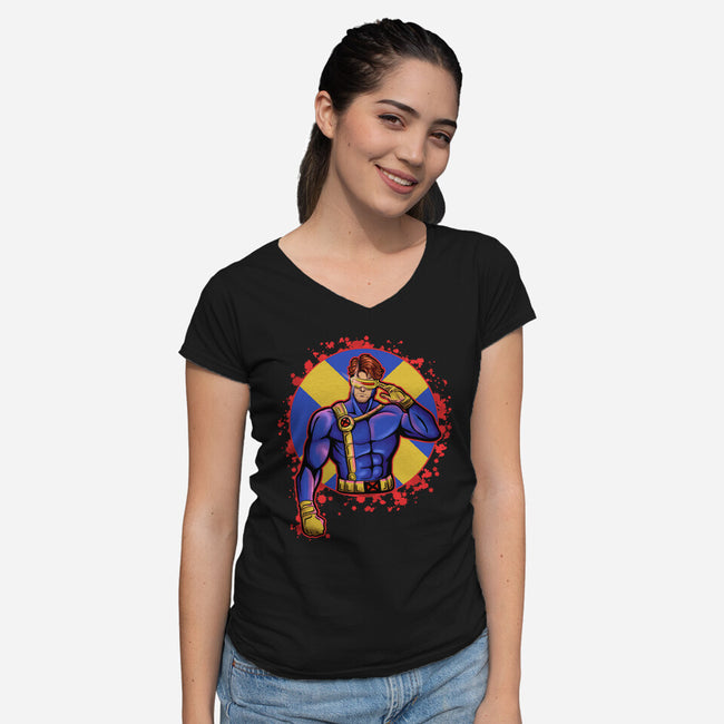 The X Leader-Womens-V-Neck-Tee-nickzzarto