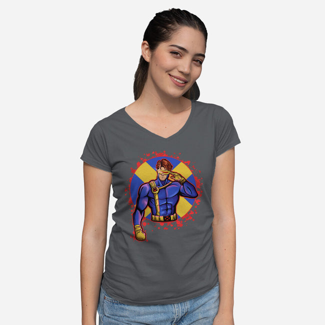 The X Leader-Womens-V-Neck-Tee-nickzzarto