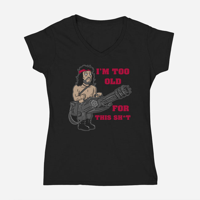 I'm Too Old-Womens-V-Neck-Tee-naomori