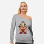 Not The Brain-Womens-Off Shoulder-Sweatshirt-Raffiti