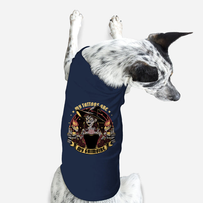 Witch Tattoo Grimoire-Dog-Basic-Pet Tank-Studio Mootant