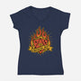 RPG Fire Dice Tattoo-Womens-V-Neck-Tee-Studio Mootant