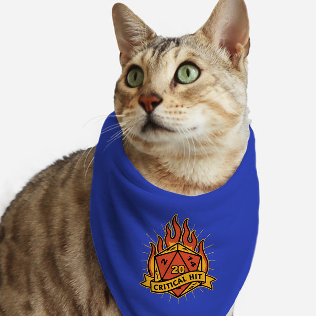 RPG Fire Dice Tattoo-Cat-Bandana-Pet Collar-Studio Mootant