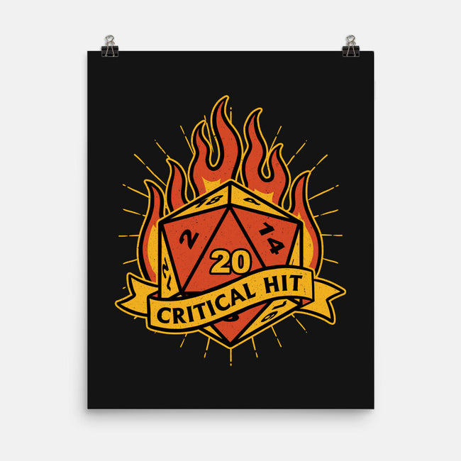 RPG Fire Dice Tattoo-None-Matte-Poster-Studio Mootant