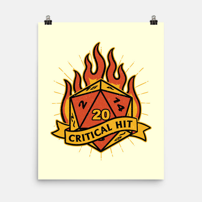 RPG Fire Dice Tattoo-None-Matte-Poster-Studio Mootant