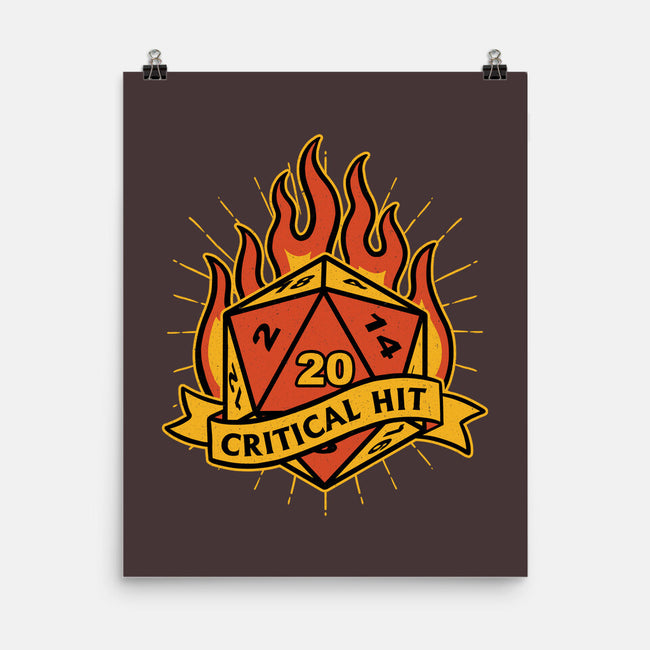 RPG Fire Dice Tattoo-None-Matte-Poster-Studio Mootant